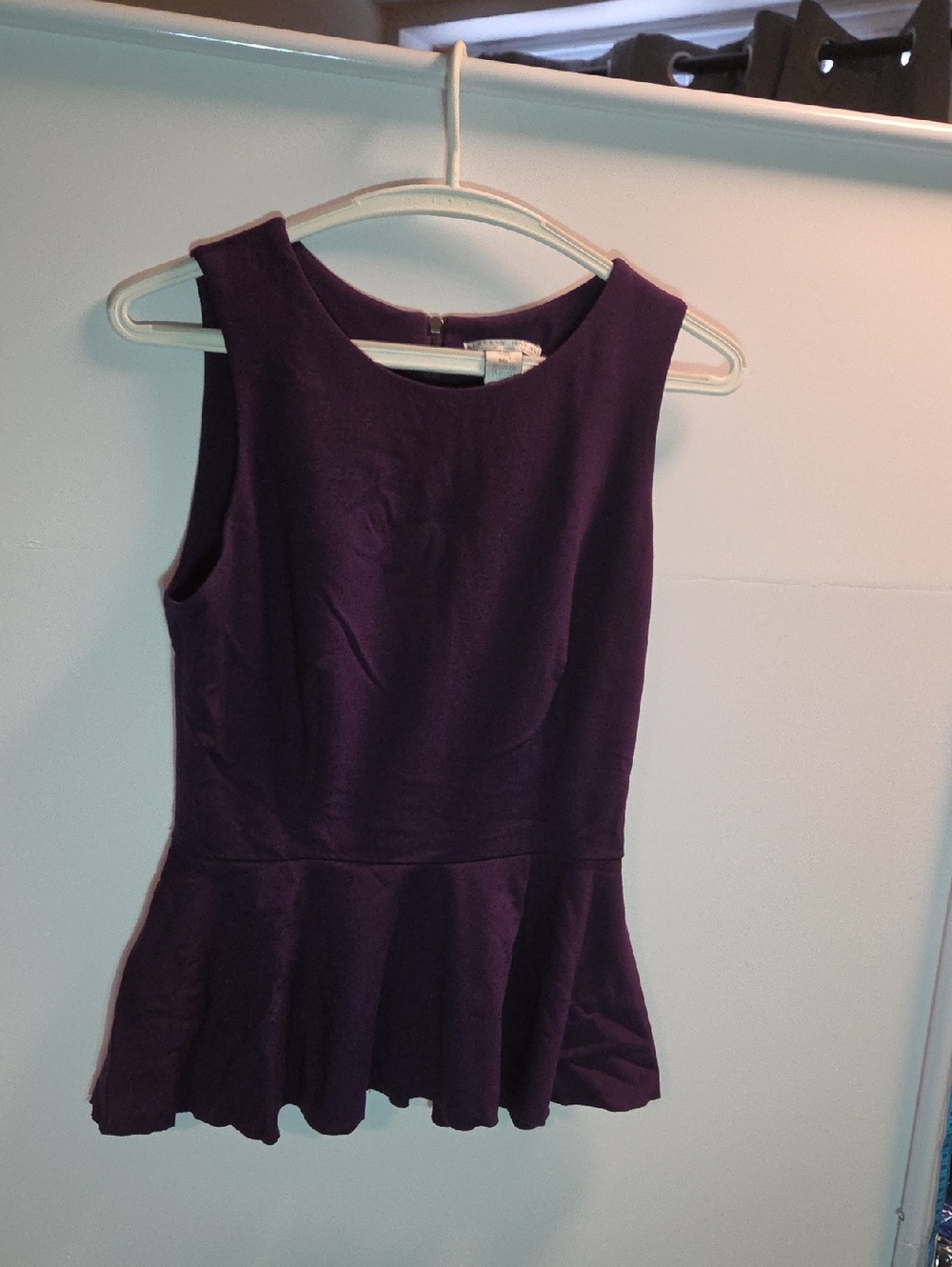 Alberto Makali Rich Purple Peplum Blouse